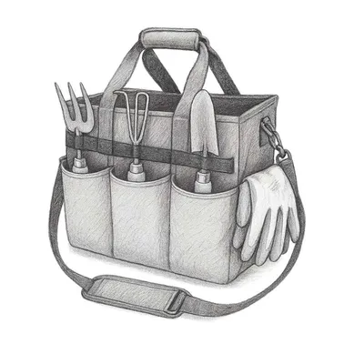 WORKPRO Standable Garden Tote Bag with 10 Pockets