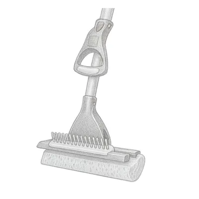 Yocada Sponge Mop with Squeegee and Extendable Telescopic Long Handle